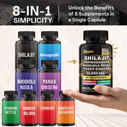 Zoyava Sea Moss Supreme16 Blend 19,445 MG and Shilajit 15,250 MG - Nature's Synergy - Maple Wellness Supplements