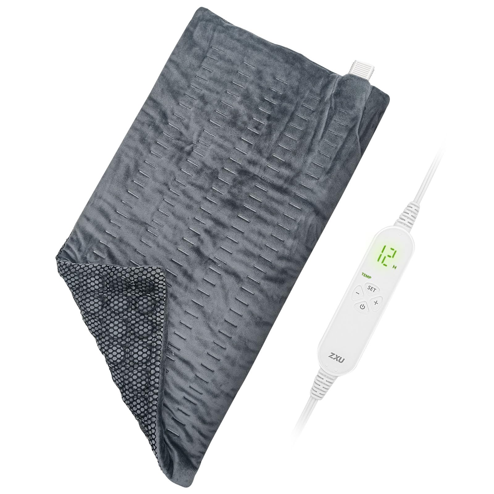 ZXU Jade Stone Heating pad, Nature Jade Electric Heating Pad for Back Pain and Cramps Relief,XL King Size Hot Heated Pad with 12 Heat Level,1-24h Auto-Off,Stay on Function, Hot Heated Pad - Maple Wellness Supplements