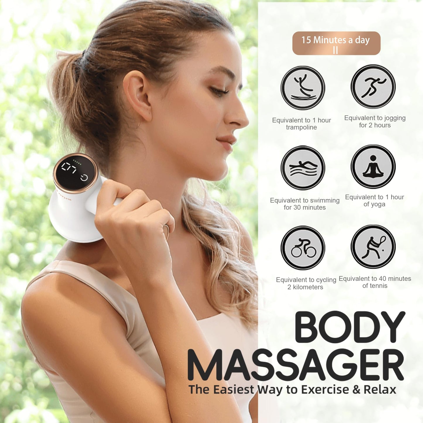 ZY ZERYEW Cordless Cellulite Massager, Handheld & Mini Lymphatic Drainage Massager, Massage Stomach Belly Arms Legs, Body Sculpting Machine for Women Female at Home -1.1lb Weight - Maple Wellness Supplements