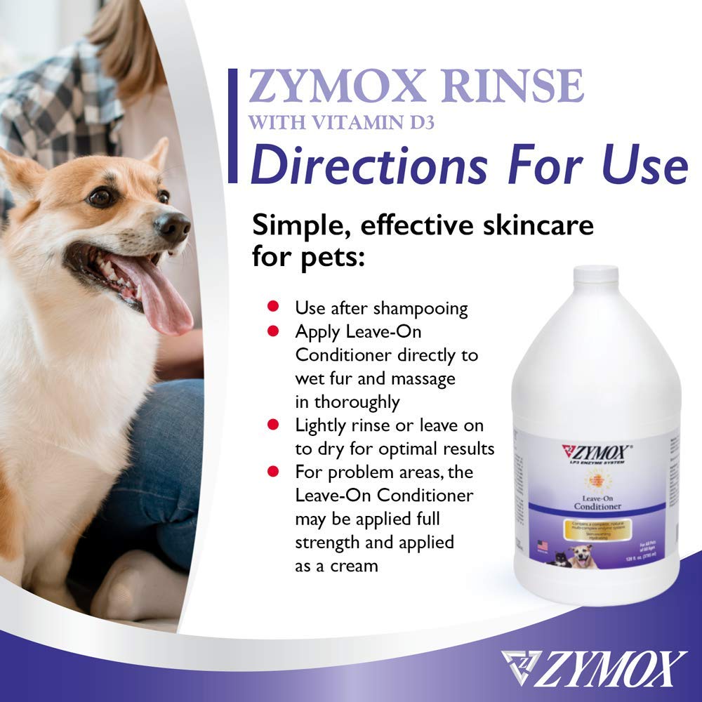 ZYMOX Leave-in Conditioner with Vitamin D3 for Cats & Dogs, 1gal - Maple Wellness Supplements
