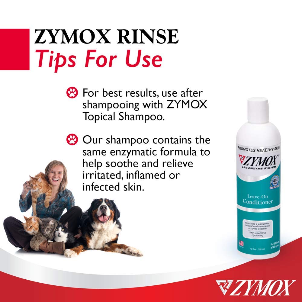 Zymox Leave On Conditioner for Pets, 12 fl oz - Maple Wellness Supplements