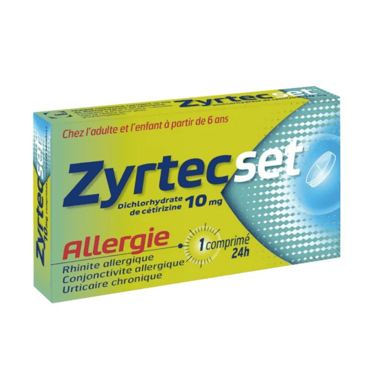 Zyrtecset allergy - 10mg cetirizine 7 Tabs - UCB - Maple Wellness Supplements