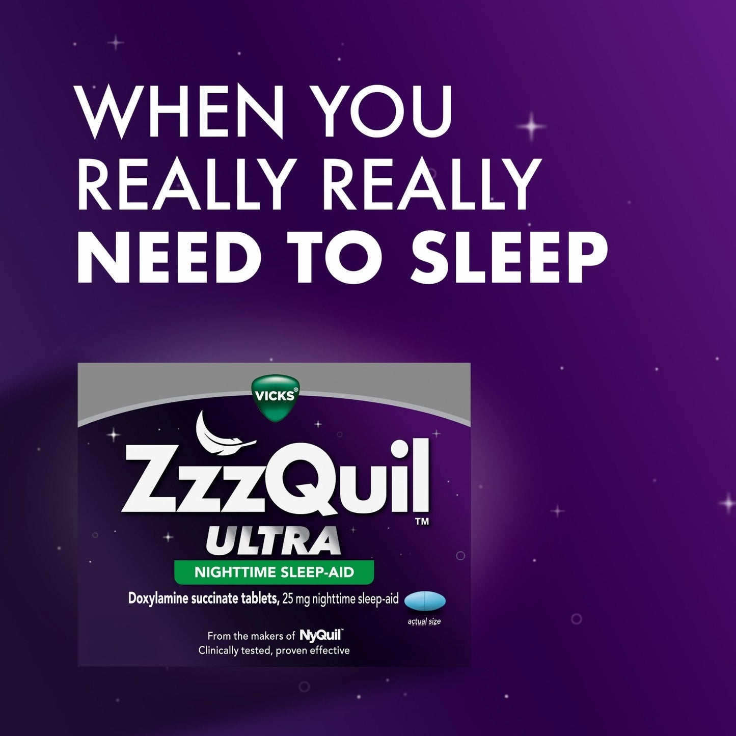 ZzzQuil ULTRA, Sleep Aid, Doxylamine Succinate 25mg, Sleep Aids for Adults, Nighttime Sleep Aid, 48 Tablets - Maple Wellness Supplements